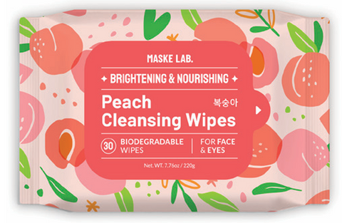 MASKE LAB - Makeup Remover Wipes - Biodegradable - Peach