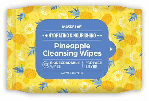 MASKE LAB - Makeup Remover Wipes - Biodegradable - Pineapple