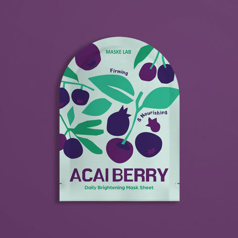 MASKE LAB FACIAL MASK PACK - Single Sheet - ACAI BERRY